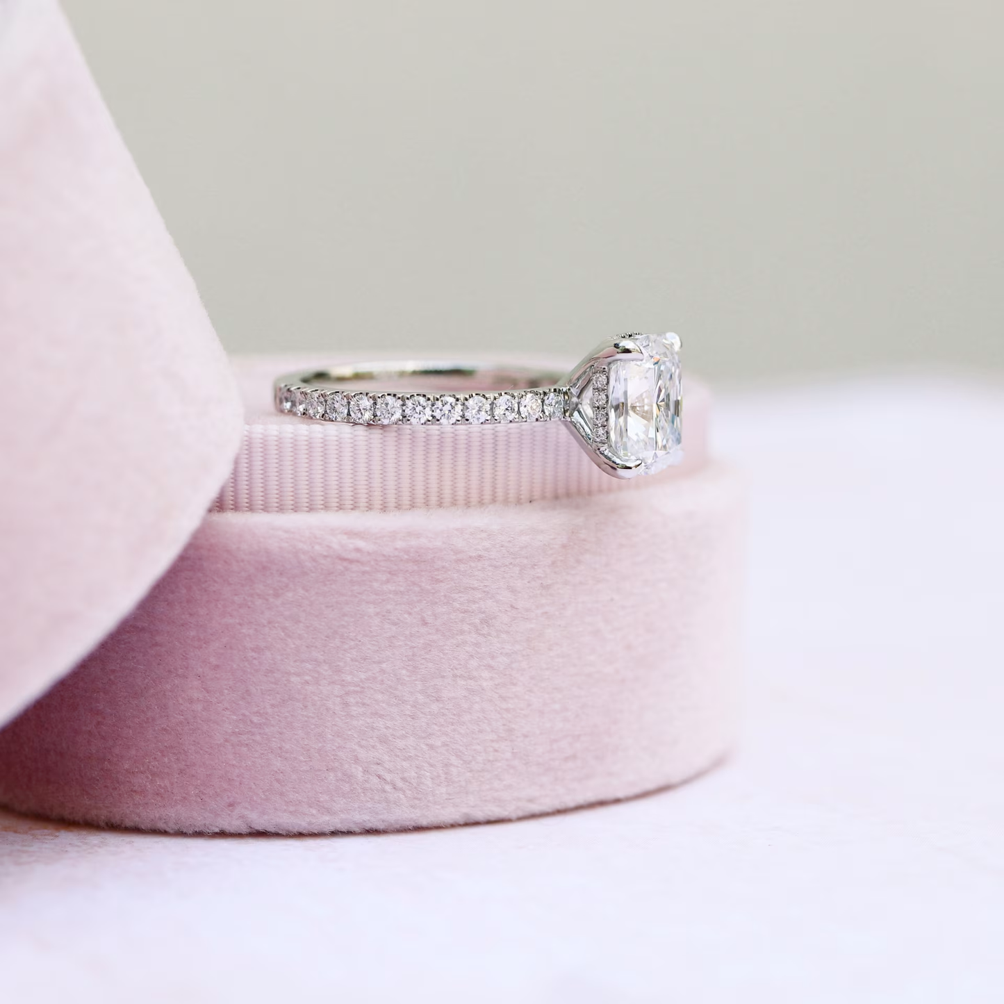Marquise Cut Cluster Styled Lab Grown Diamond Engagement Ring