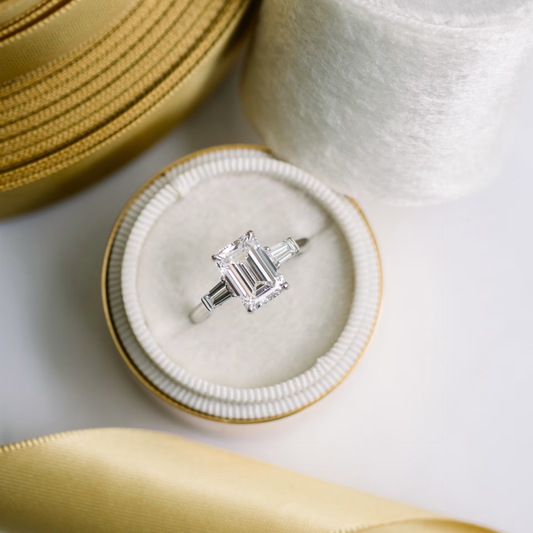 Marquise Cut Cluster Styled Lab Grown Diamond Engagement Ring