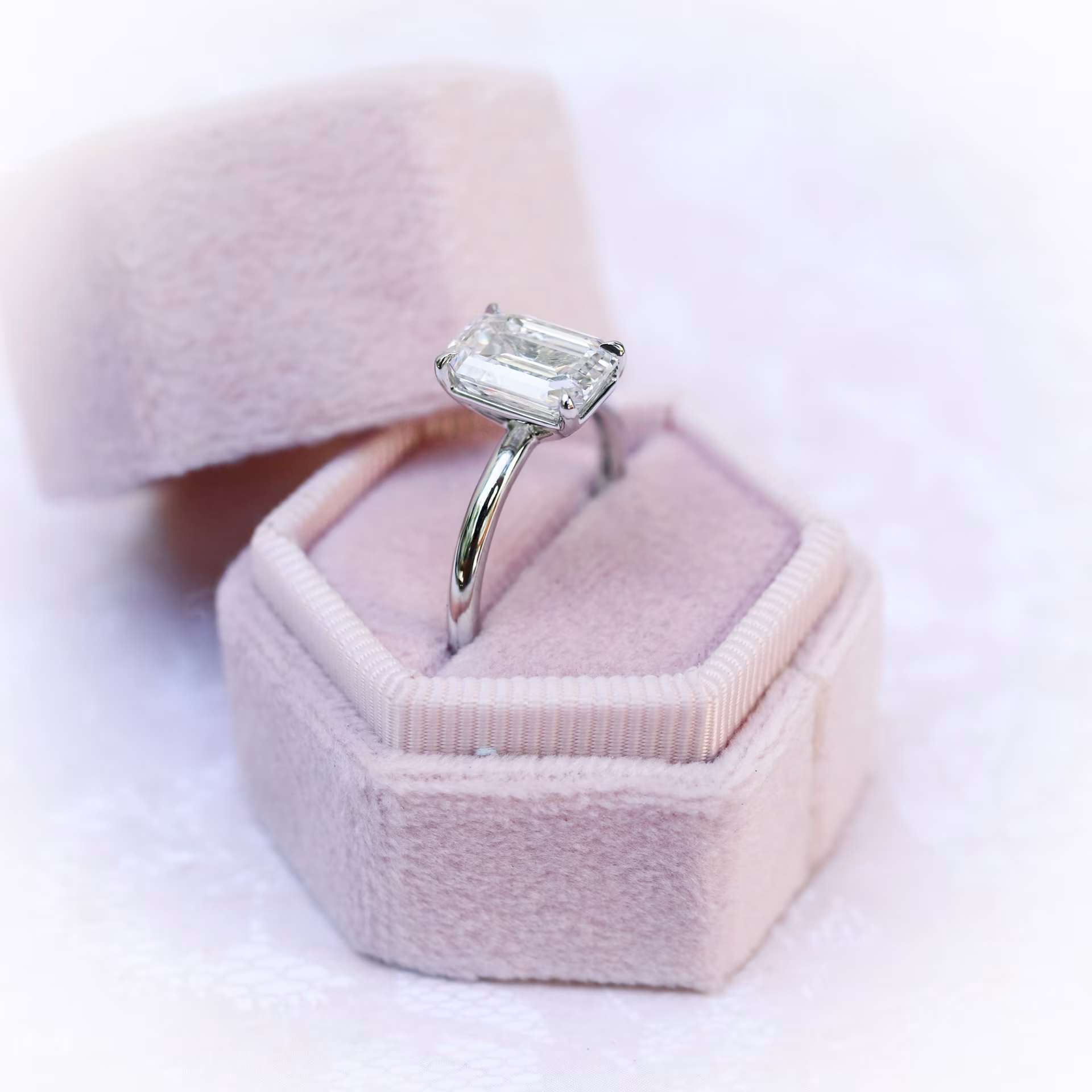 Marquise Cut Cluster Styled Lab Grown Diamond Engagement Ring