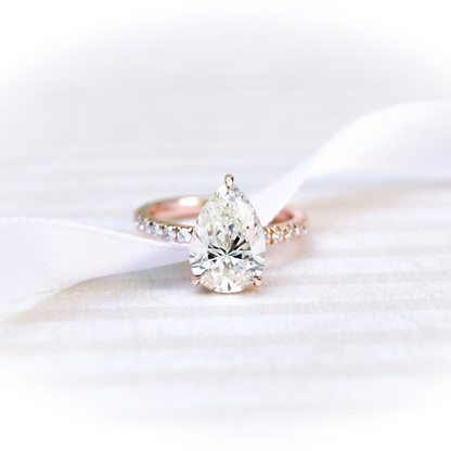 Marquise Cut Cluster Styled Lab Grown Diamond Engagement Ring