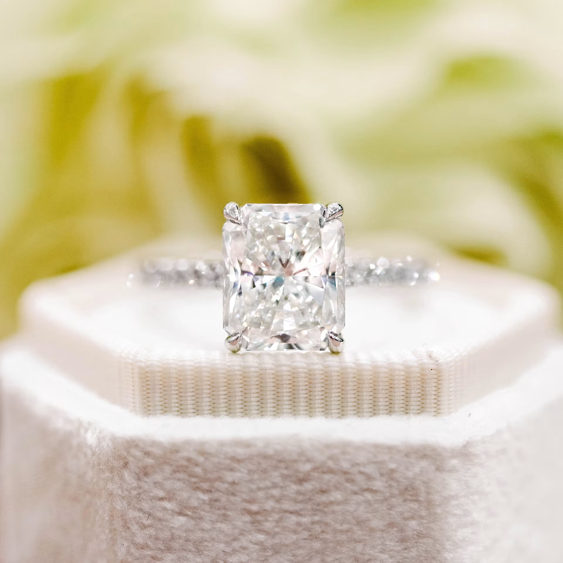 Marquise Cut Cluster Styled Lab Grown Diamond Engagement Ring