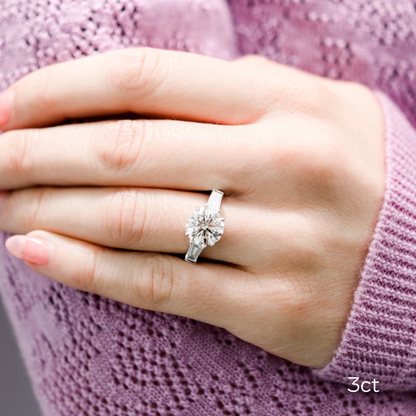 Marquise Cut Cluster Styled Lab Grown Diamond Engagement Ring
