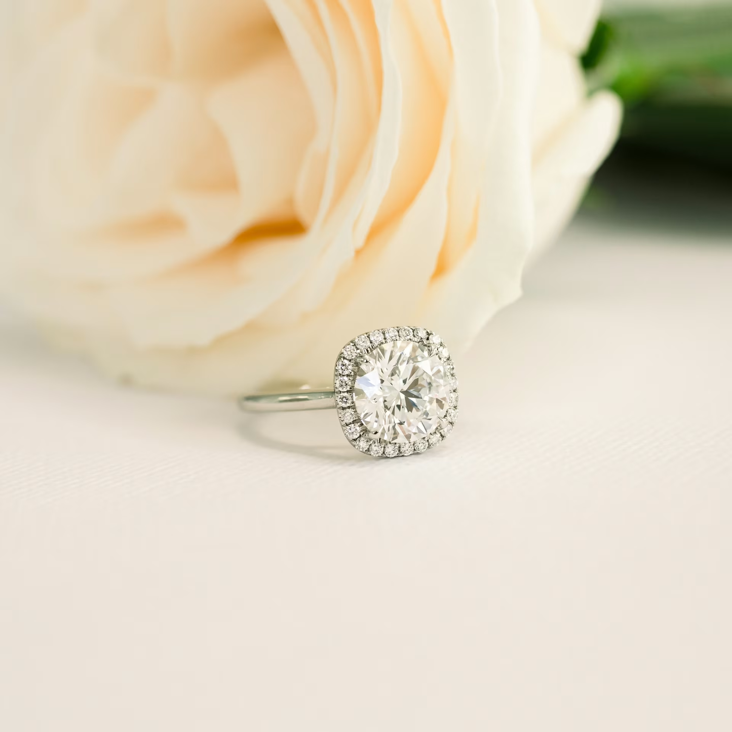 Marquise Cut Cluster Styled Lab Grown Diamond Engagement Ring
