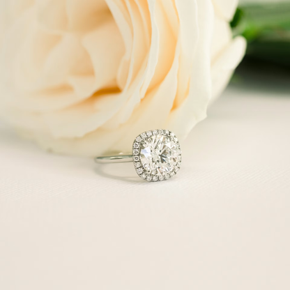 Marquise Cut Cluster Styled Lab Grown Diamond Engagement Ring