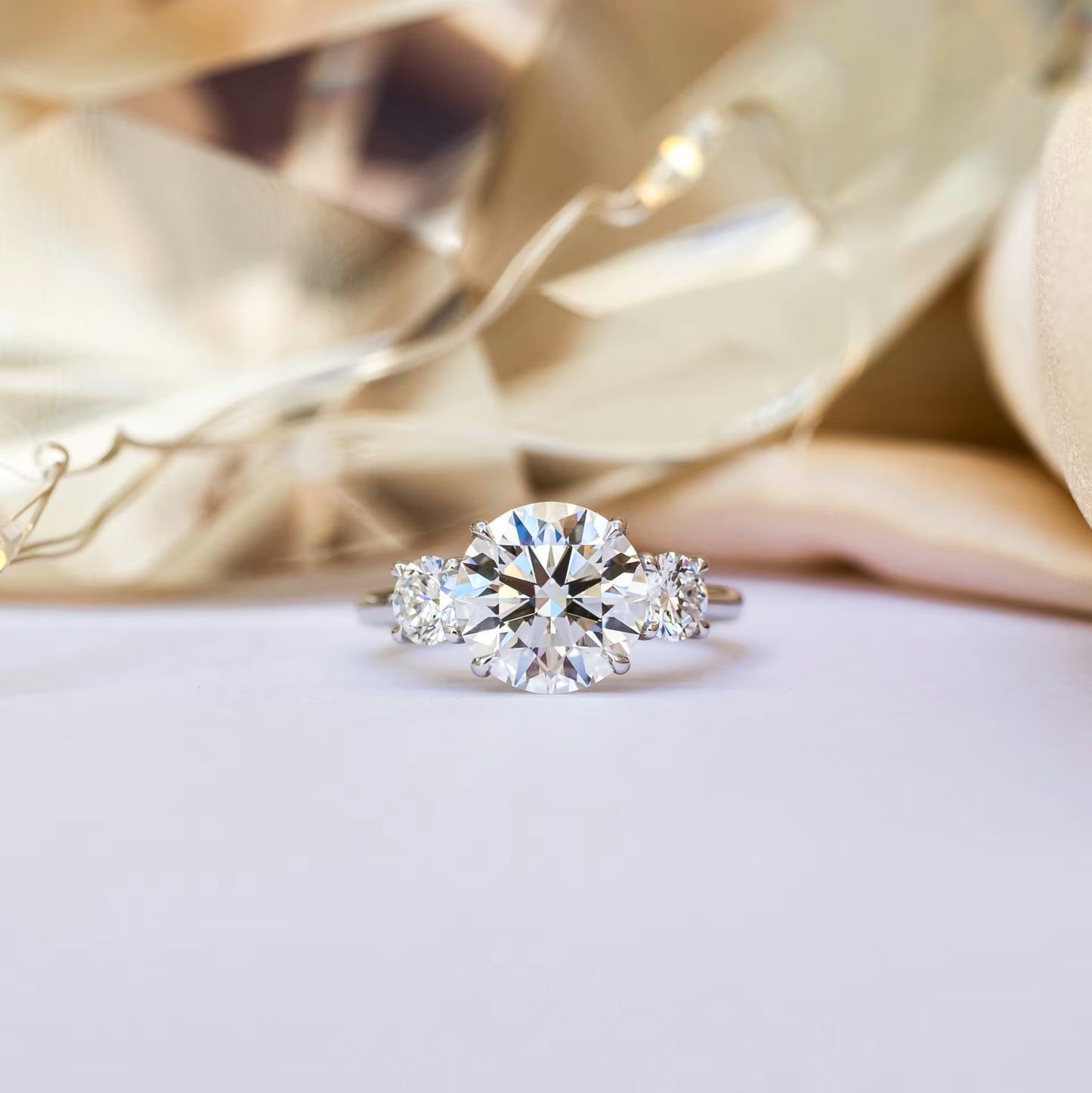 Marquise Cut Cluster Styled Lab Grown Diamond Engagement Ring