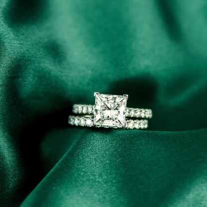 Marquise Cut Cluster Styled Lab Grown Diamond Engagement Ring