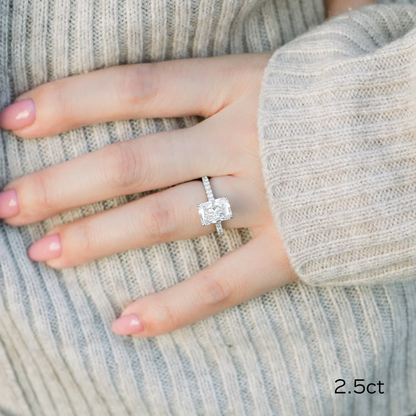 Marquise Cut Cluster Styled Lab Grown Diamond Engagement Ring