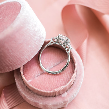 Marquise Cut Cluster Styled Lab Grown Diamond Engagement Ring