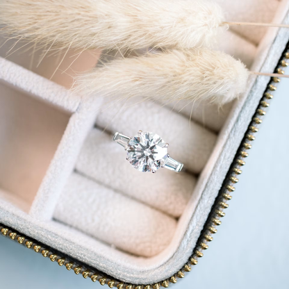 Marquise Cut Cluster Styled Lab Grown Diamond Engagement Ring