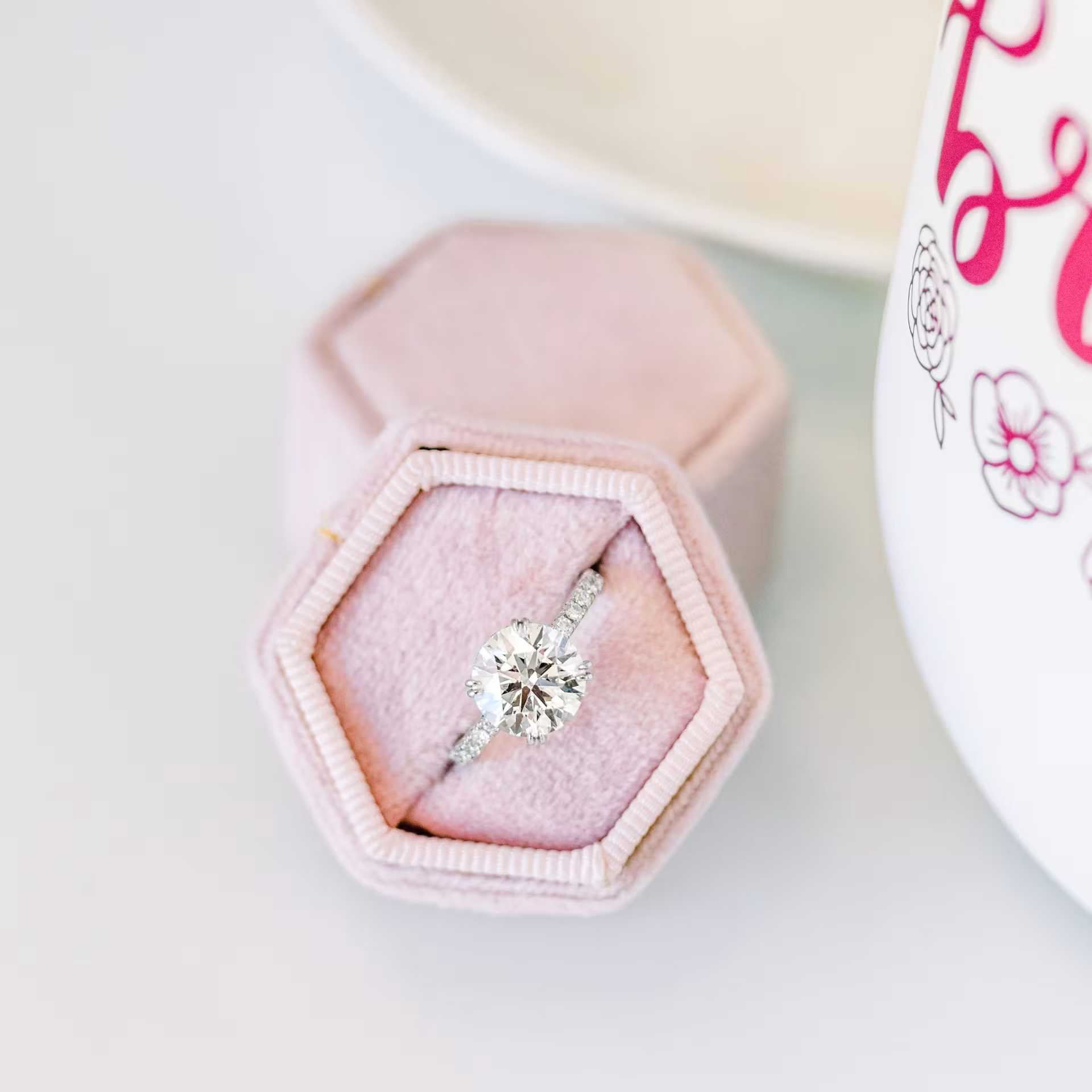 Marquise Cut Cluster Styled Lab Grown Diamond Engagement Ring