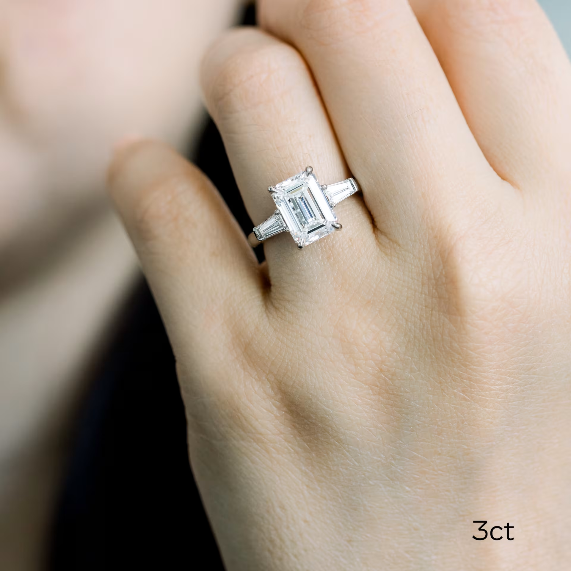 Marquise Cut Cluster Styled Lab Grown Diamond Engagement Ring