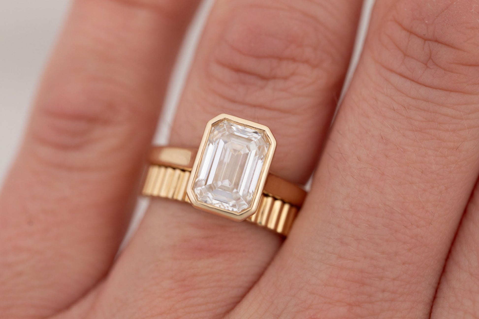 2 CT Round Three Stones Lab Grown Diamond Engagement Ring