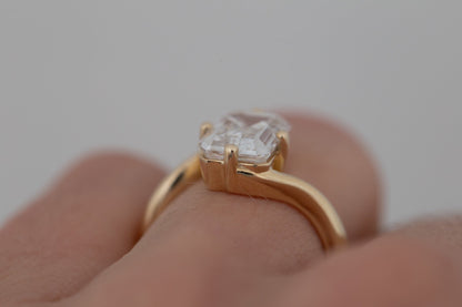 2 CT Round Three Stones Lab Grown Diamond Engagement Ring