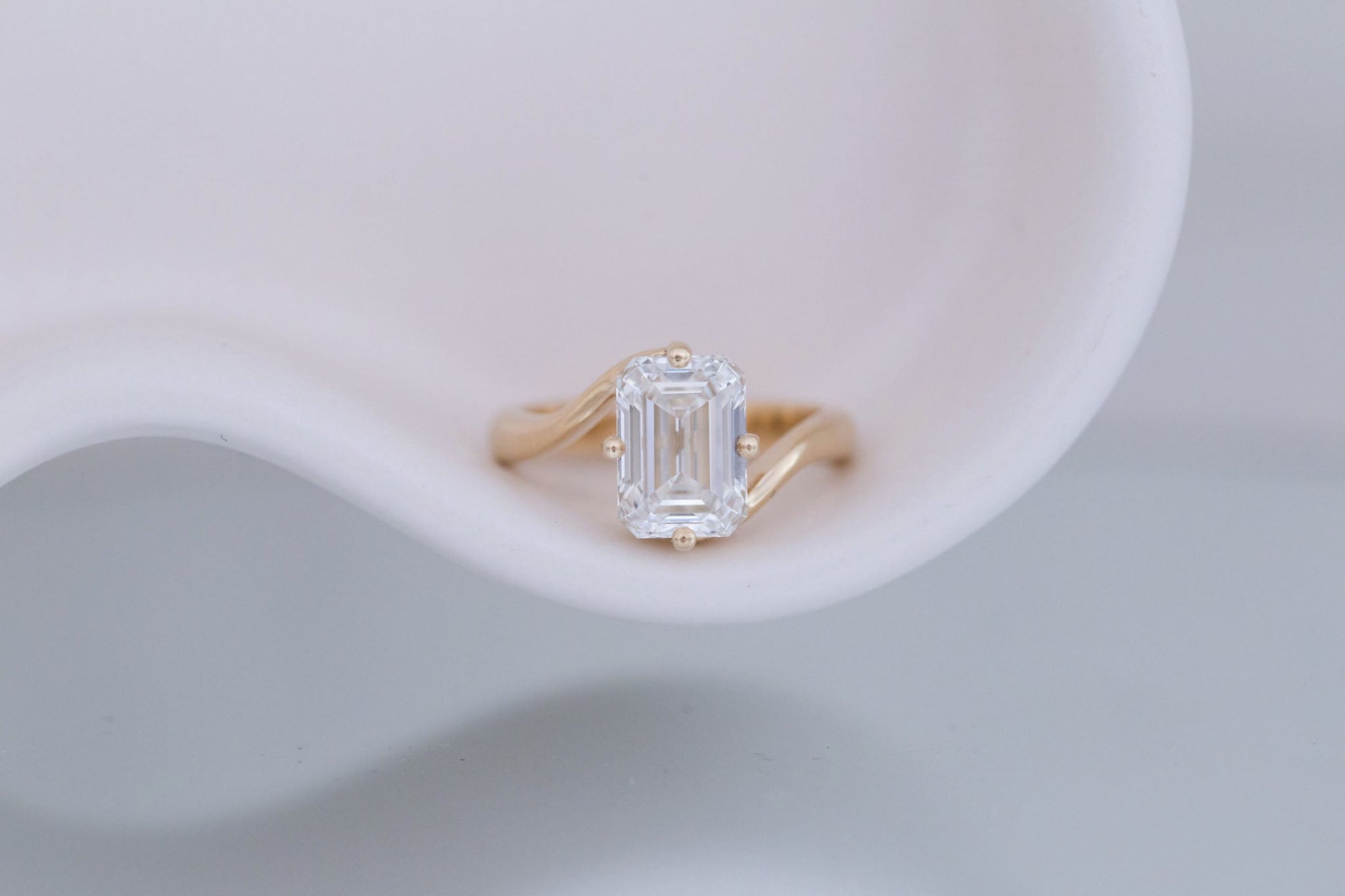 2 CT Round Three Stones Lab Grown Diamond Engagement Ring