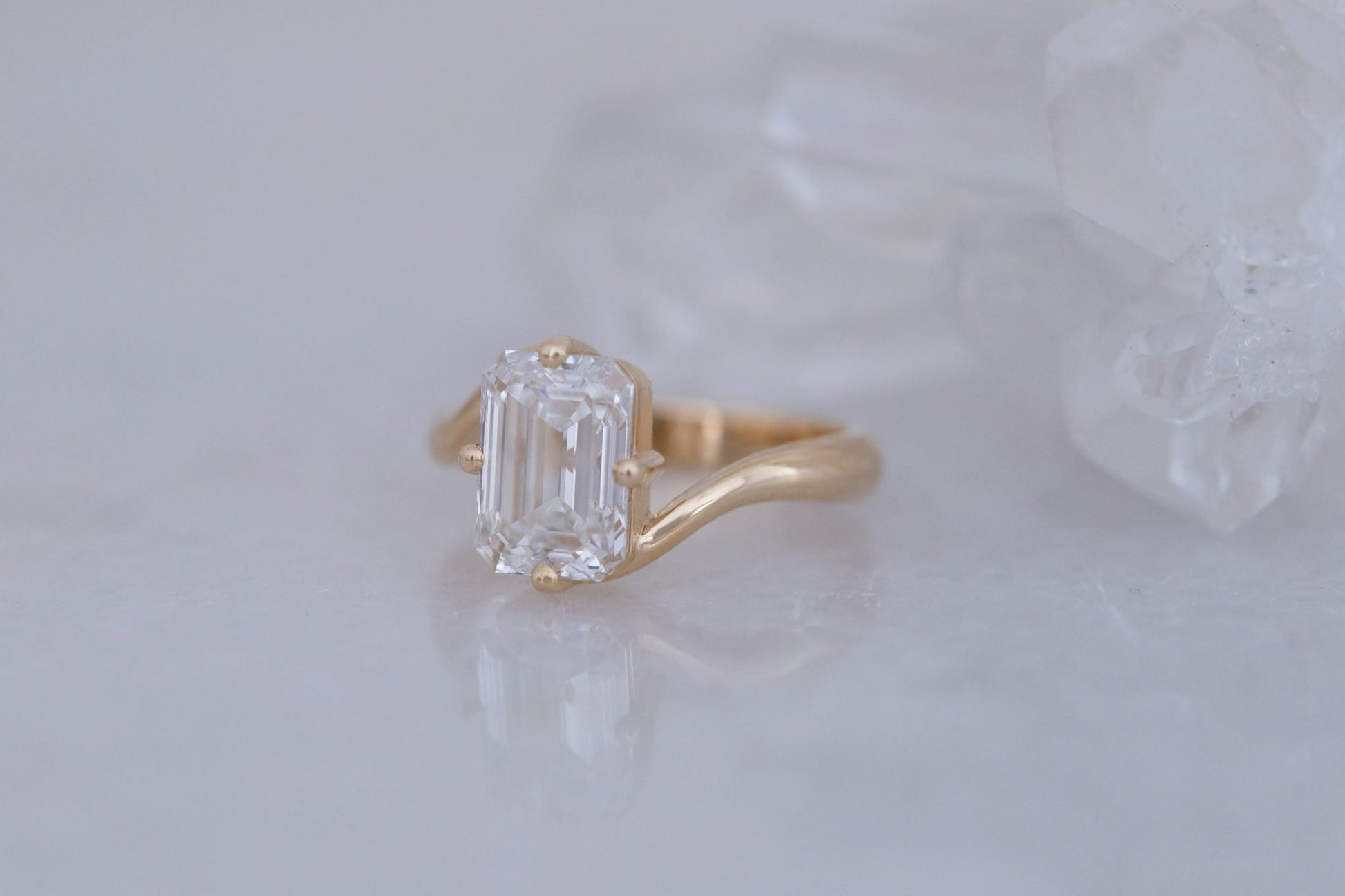 2 CT Round Three Stones Lab Grown Diamond Engagement Ring