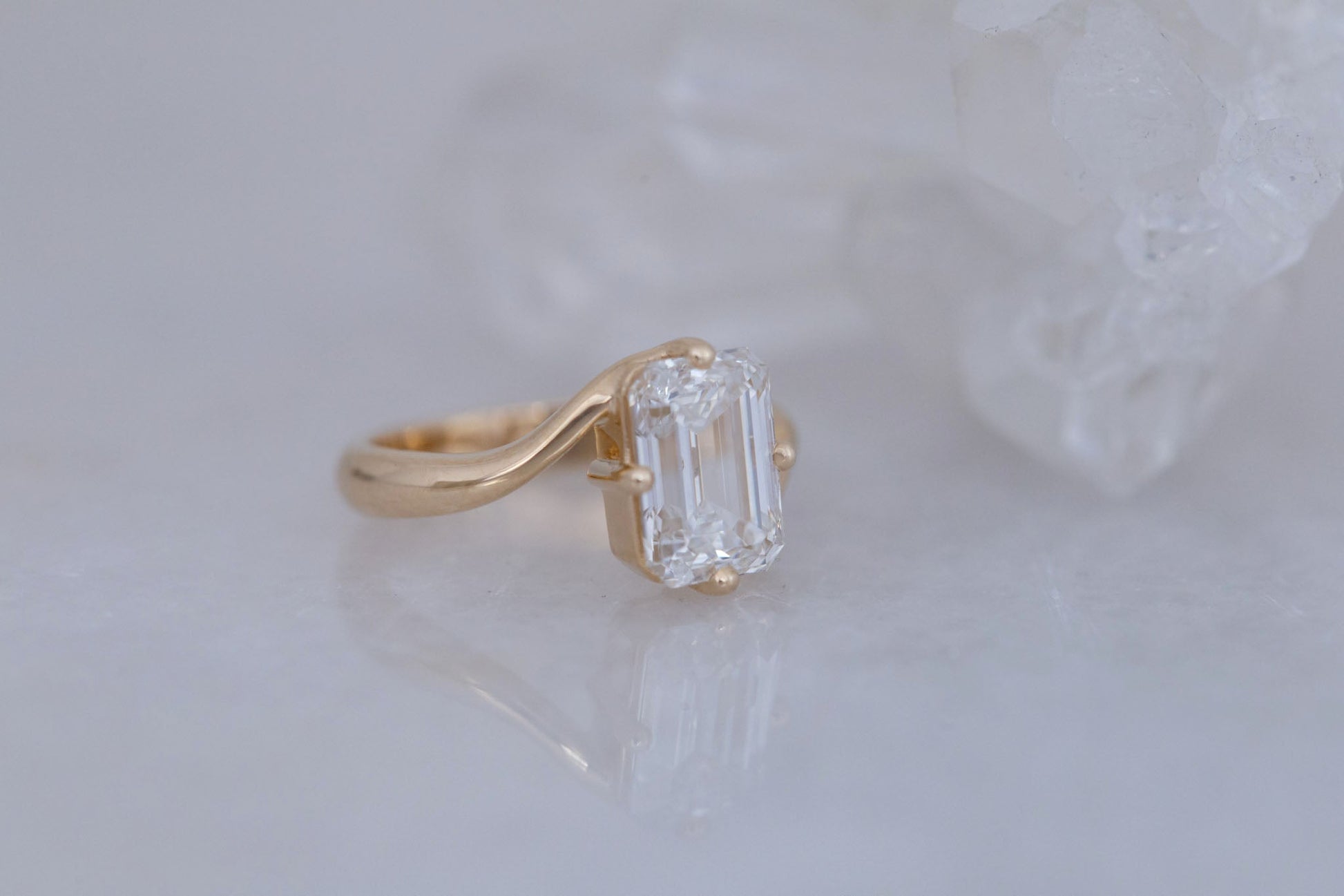 2 CT Round Three Stones Lab Grown Diamond Engagement Ring