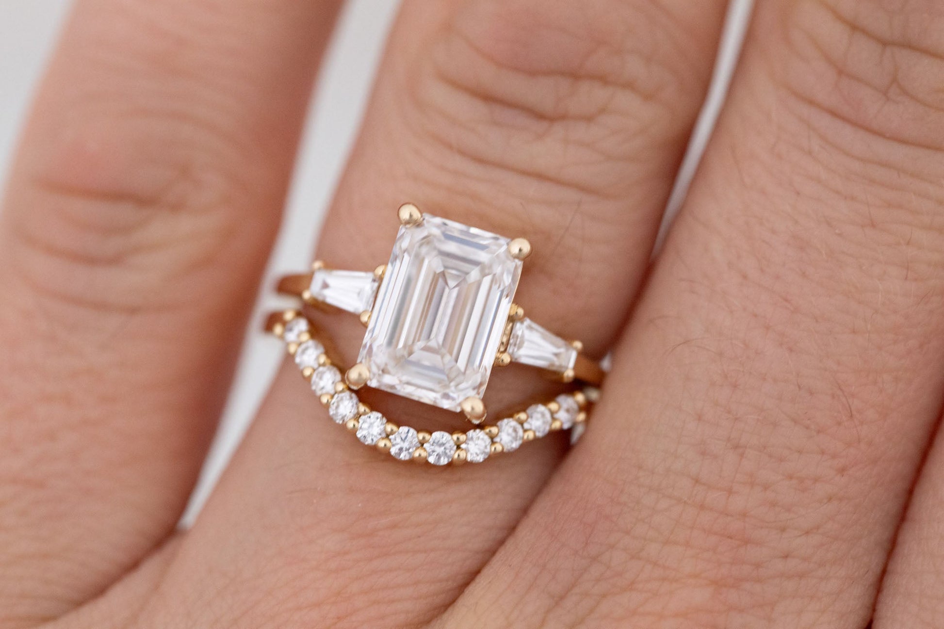2 CT Round Three Stones Lab Grown Diamond Engagement Ring