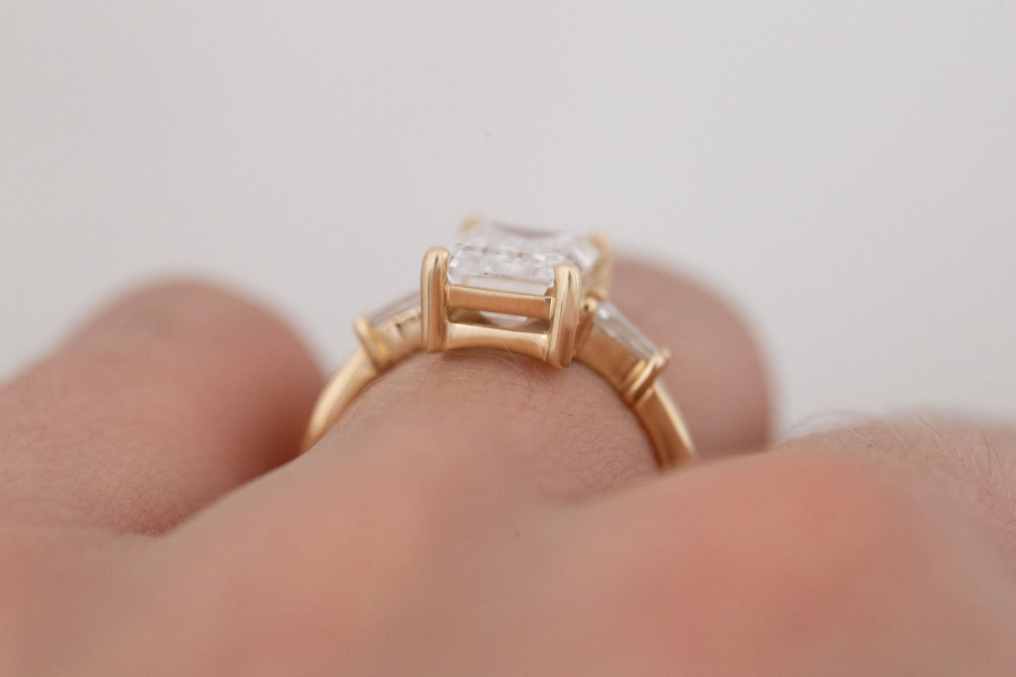 2 CT Round Three Stones Lab Grown Diamond Engagement Ring