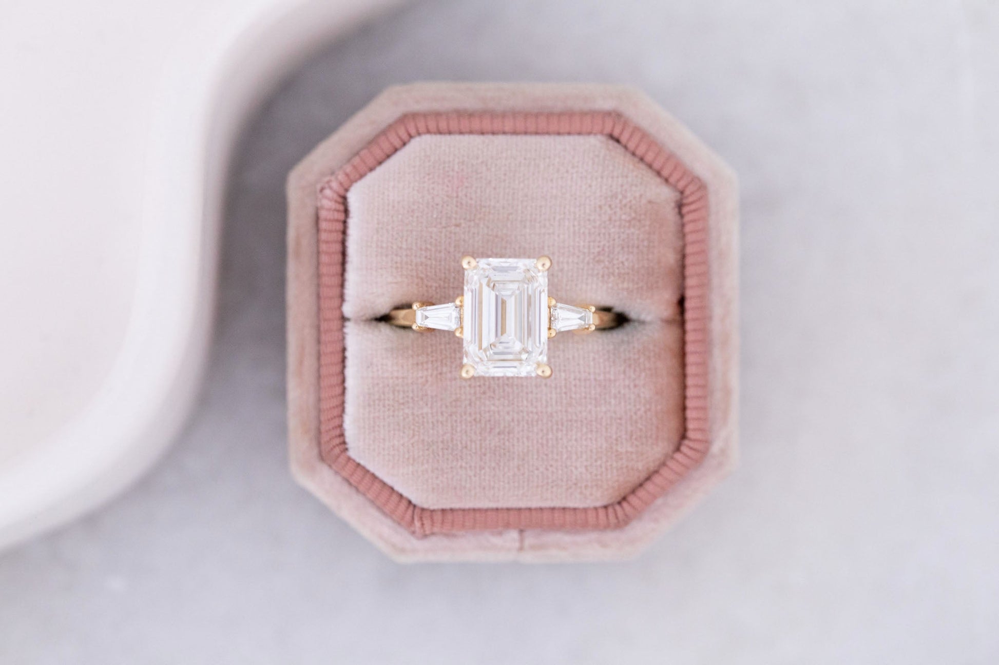 2 CT Round Three Stones Lab Grown Diamond Engagement Ring