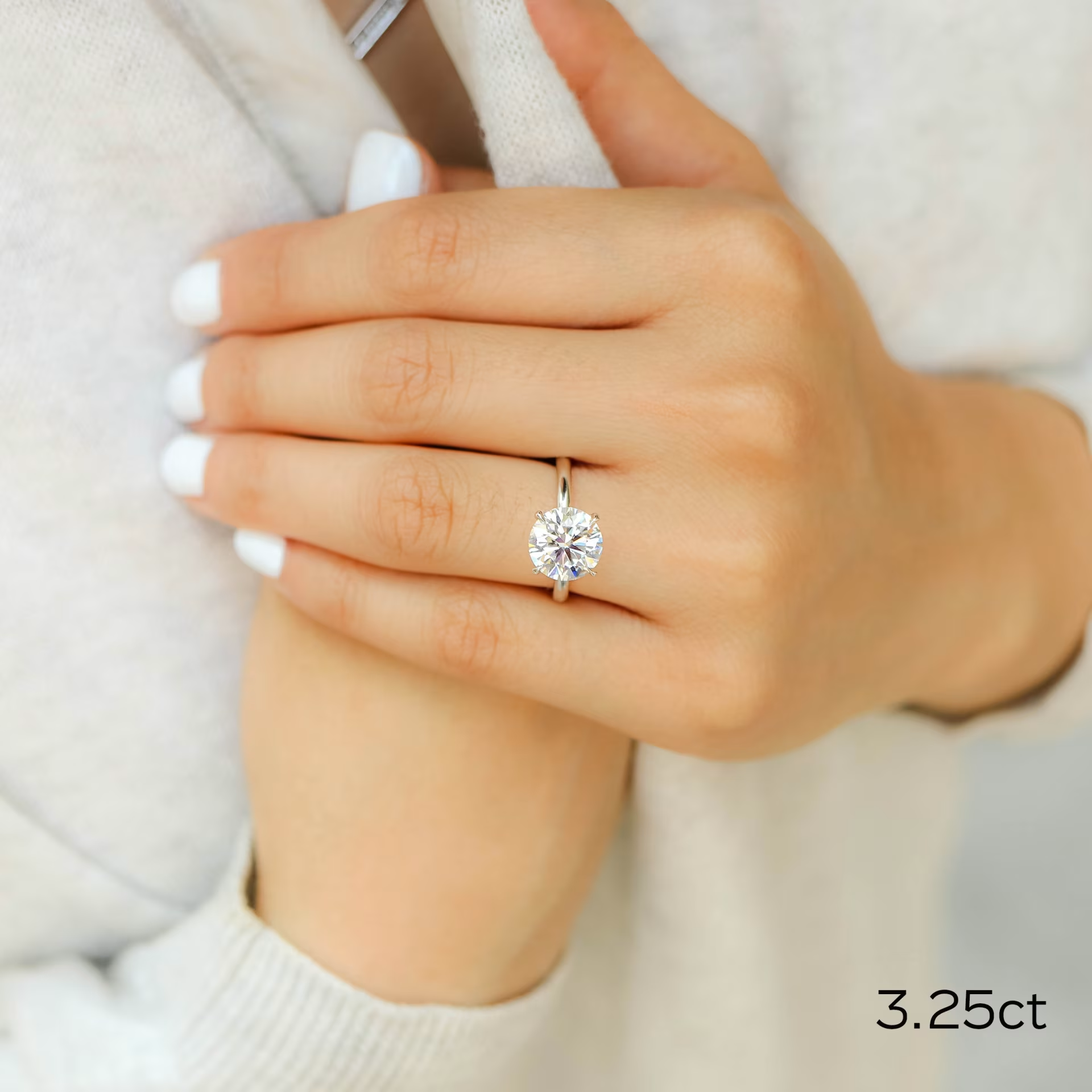 Marquise Cut Cluster Styled Lab Grown Diamond Engagement Ring
