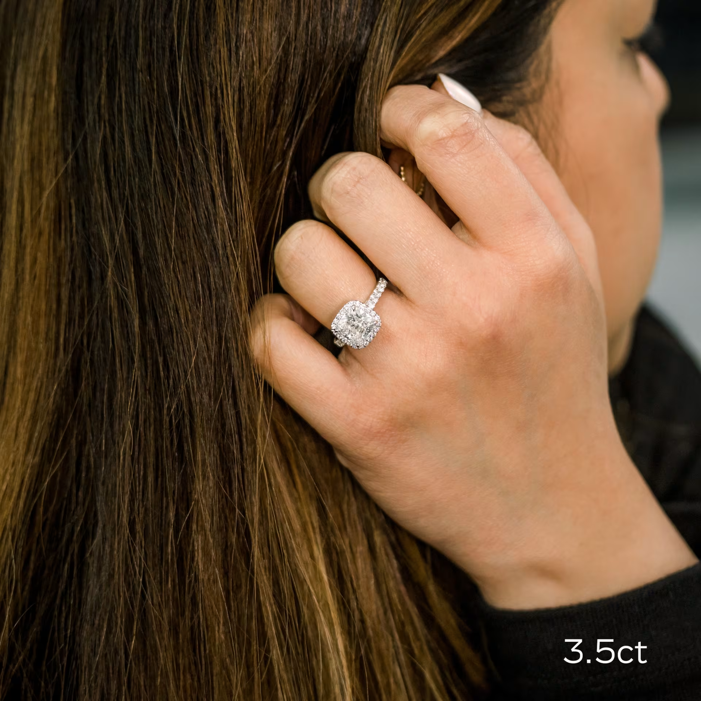 Marquise Cut Cluster Styled Lab Grown Diamond Engagement Ring