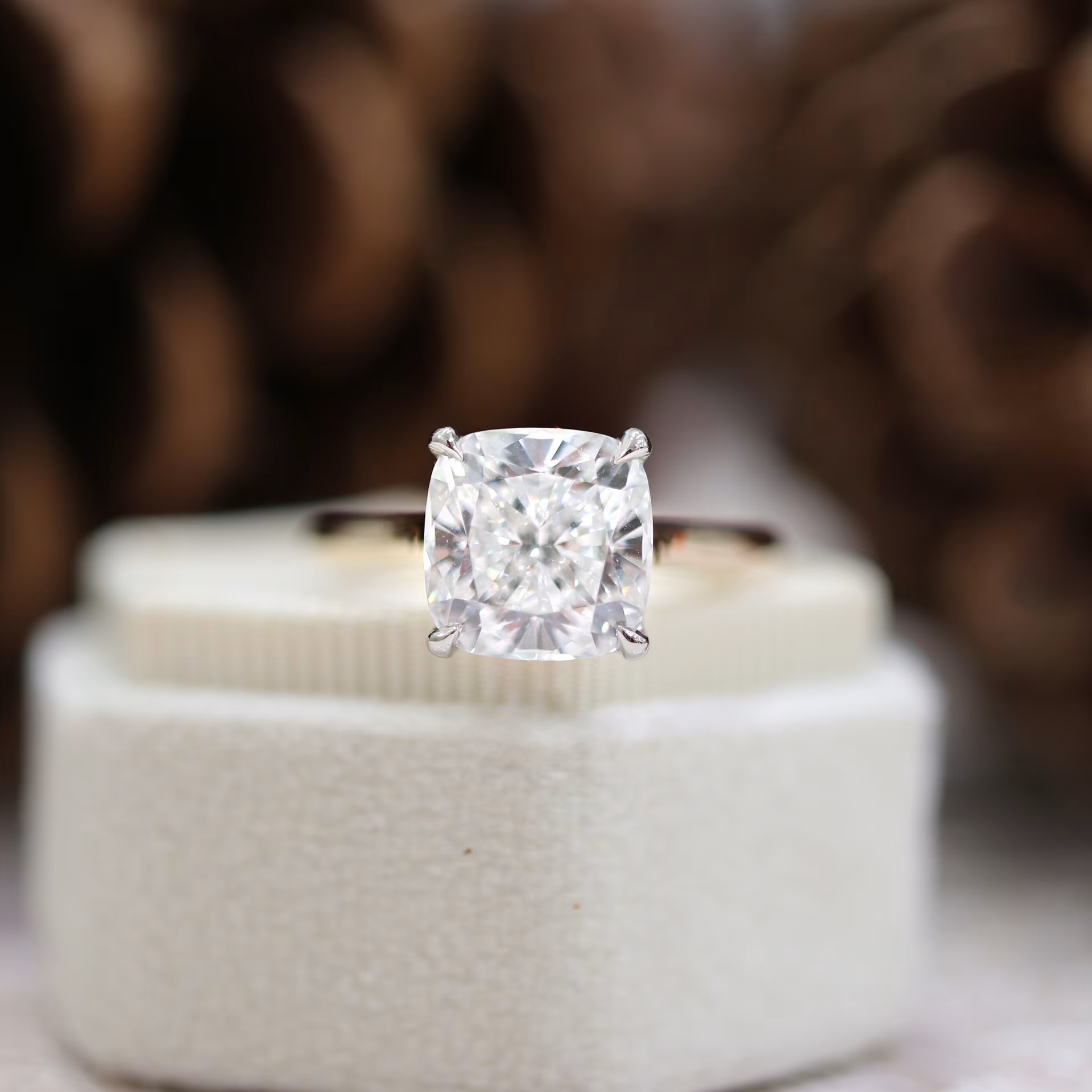 Marquise Cut Cluster Styled Lab Grown Diamond Engagement Ring