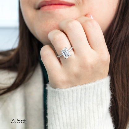 Marquise Cut Cluster Styled Lab Grown Diamond Engagement Ring