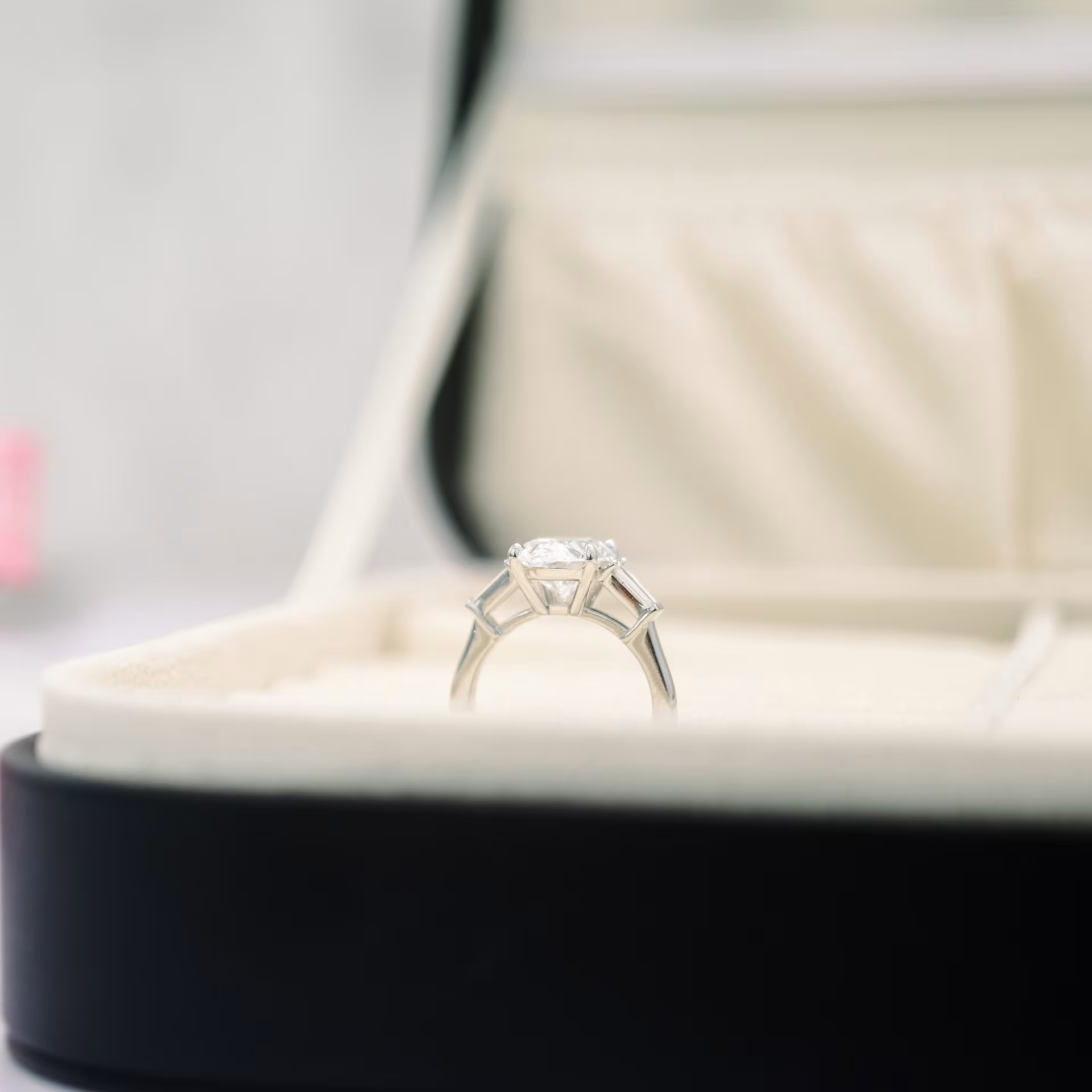 Marquise Cut Cluster Styled Lab Grown Diamond Engagement Ring