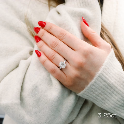Marquise Cut Cluster Styled Lab Grown Diamond Engagement Ring