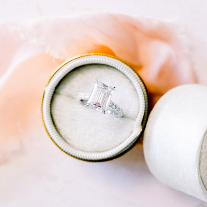 Marquise Cut Cluster Styled Lab Grown Diamond Engagement Ring