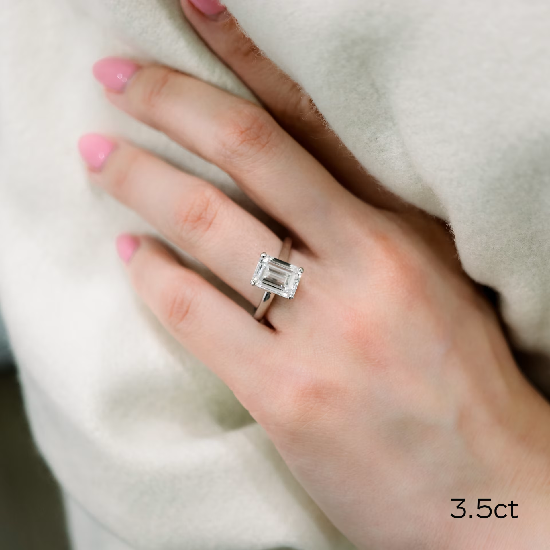 Marquise Cut Cluster Styled Lab Grown Diamond Engagement Ring
