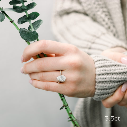 Marquise Cut Cluster Styled Lab Grown Diamond Engagement Ring