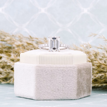 Marquise Cut Cluster Styled Lab Grown Diamond Engagement Ring