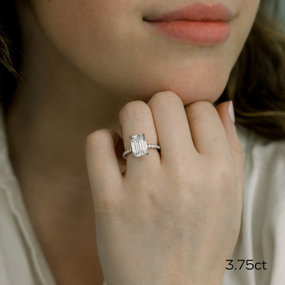 Marquise Cut Cluster Styled Lab Grown Diamond Engagement Ring