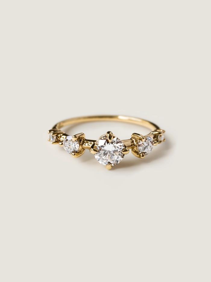 Marquise Cut Cluster Styled Lab Grown Diamond Engagement Ring
