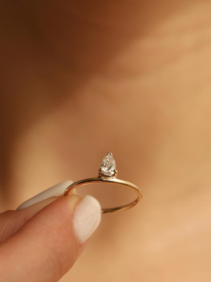 Marquise Cut Cluster Styled Lab Grown Diamond Engagement Ring