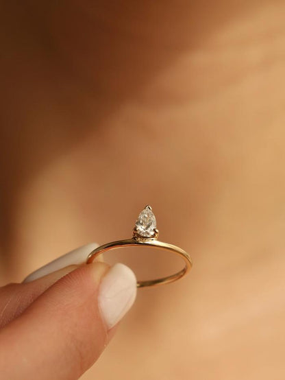Marquise Cut Cluster Styled Lab Grown Diamond Engagement Ring