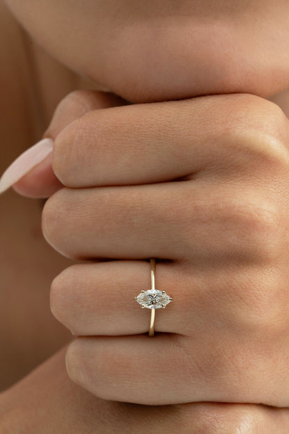 2 CT Round Three Stones Lab Grown Diamond Engagement Ring