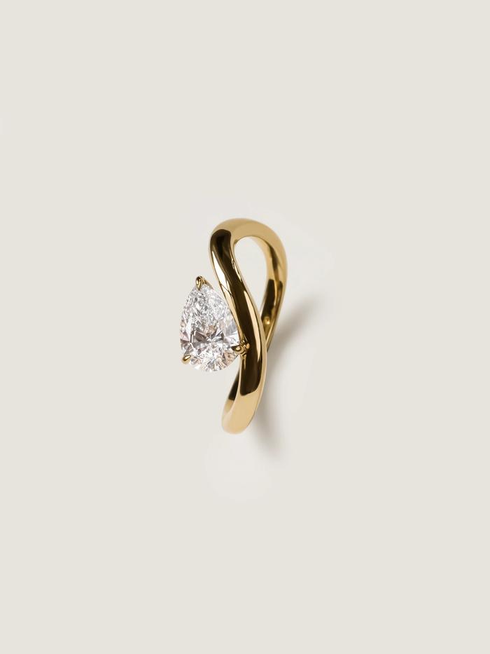 Marquise Cut Cluster Styled Lab Grown Diamond Engagement Ring