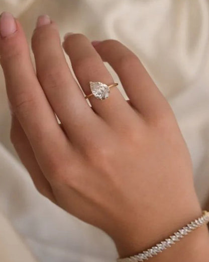 2 CT Round Three Stones Lab Grown Diamond Engagement Ring