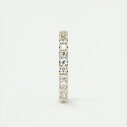 0.84 CT Round Full Eternity CVD EF/VVS Diamond Wedding Band 8