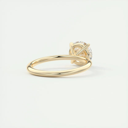 2.0 CT Round Cut Solitaire Moissanite Engagement Ring 10