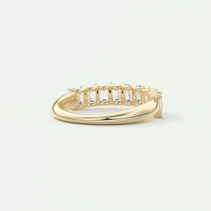 1.80 Emerald Cut Half Eternity Moissanite Bridal Wedding Band 15