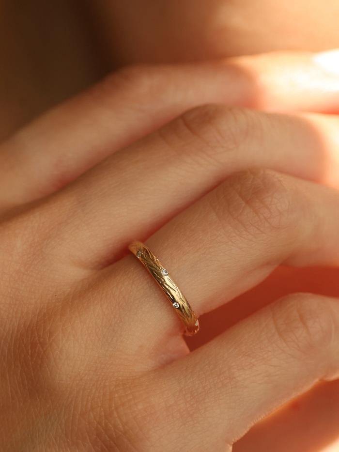 Marquise Cut Cluster Styled Lab Grown Wedding Band