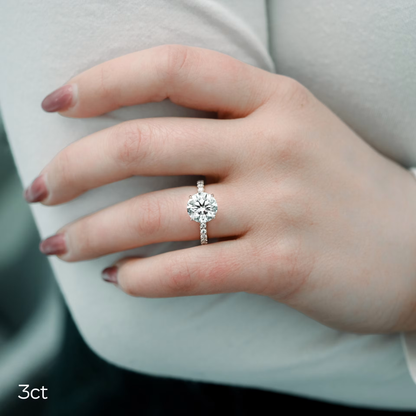 Marquise Cut Cluster Styled Lab Grown Diamond Engagement Ring
