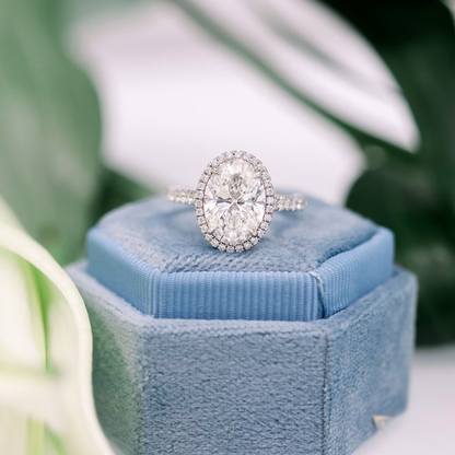 Marquise Cut Cluster Styled Lab Grown Diamond Engagement Ring