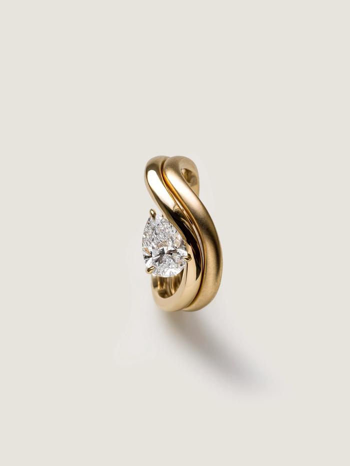 Marquise Cut Cluster Styled Lab Grown Diamond Engagement Ring