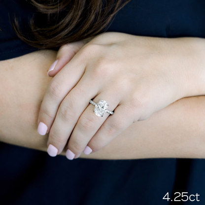 Marquise Cut Cluster Styled Lab Grown Diamond Engagement Ring