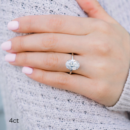 Marquise Cut Cluster Styled Lab Grown Diamond Engagement Ring