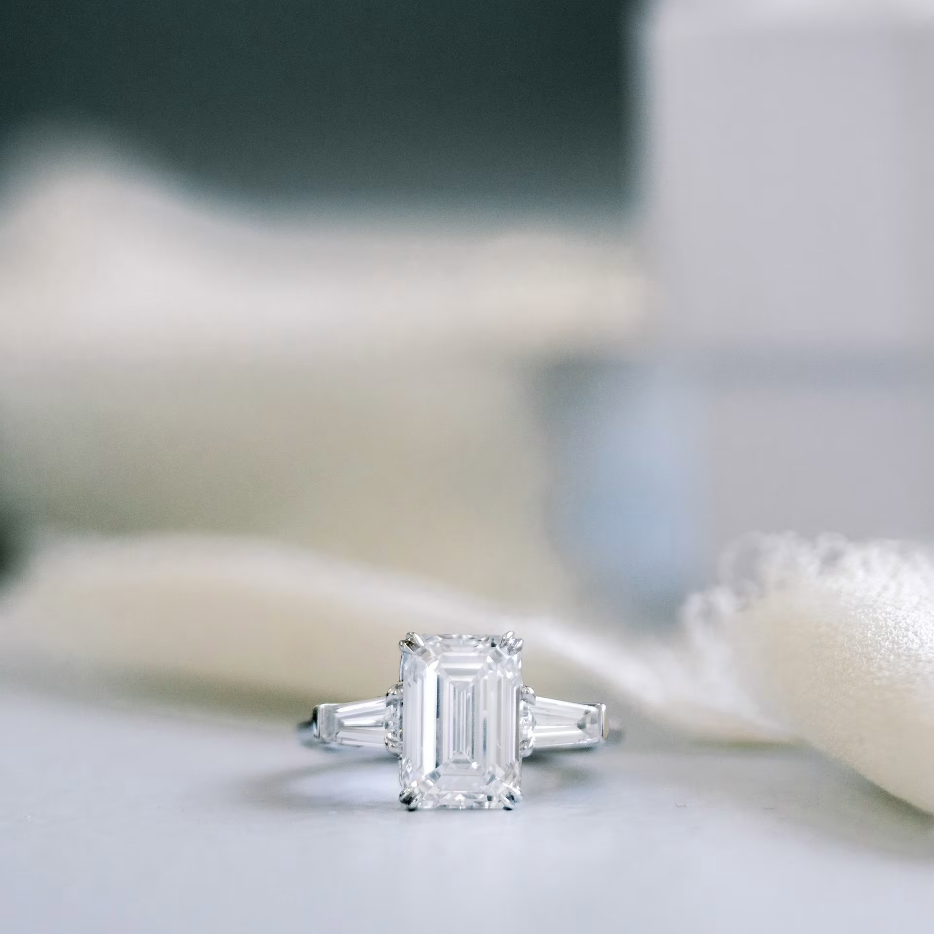 Marquise Cut Cluster Styled Lab Grown Diamond Engagement Ring